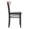 Flash Furniture Black Vinyl Seat Dining Chair with Natural Wood Back XU-DG6V5BV-NAT-GG - alternate 2